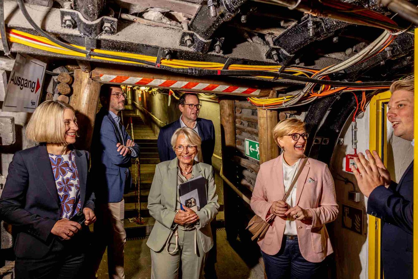 Vor Ort im Anschauungsbergwerk des Deutschen Bergbau-Museums, der Schwestereinrichtung der THGA